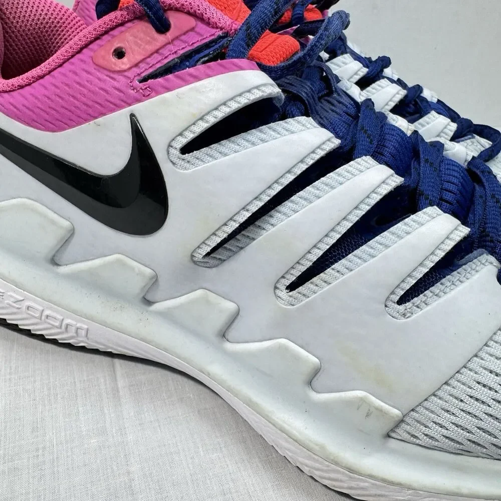 Nike Air Zoom Vapor X Roger Federer Tennis Shoes Mens 9 AA8030-401 Laser Fuchsia